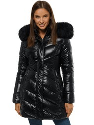 Куртка жіноча чорна OZONEE O/DK026/1