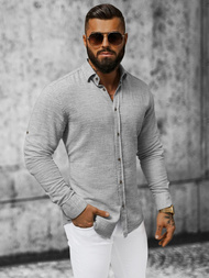 Koszula męska ciemno-szara OZONEE O/V32