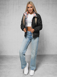 Kurtka damska pikowana czarna OZONEE JS/16M2382/392