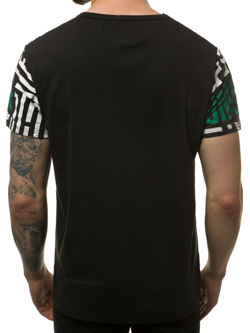 T-Shirt męski czarny OZONEE JS/KS2020