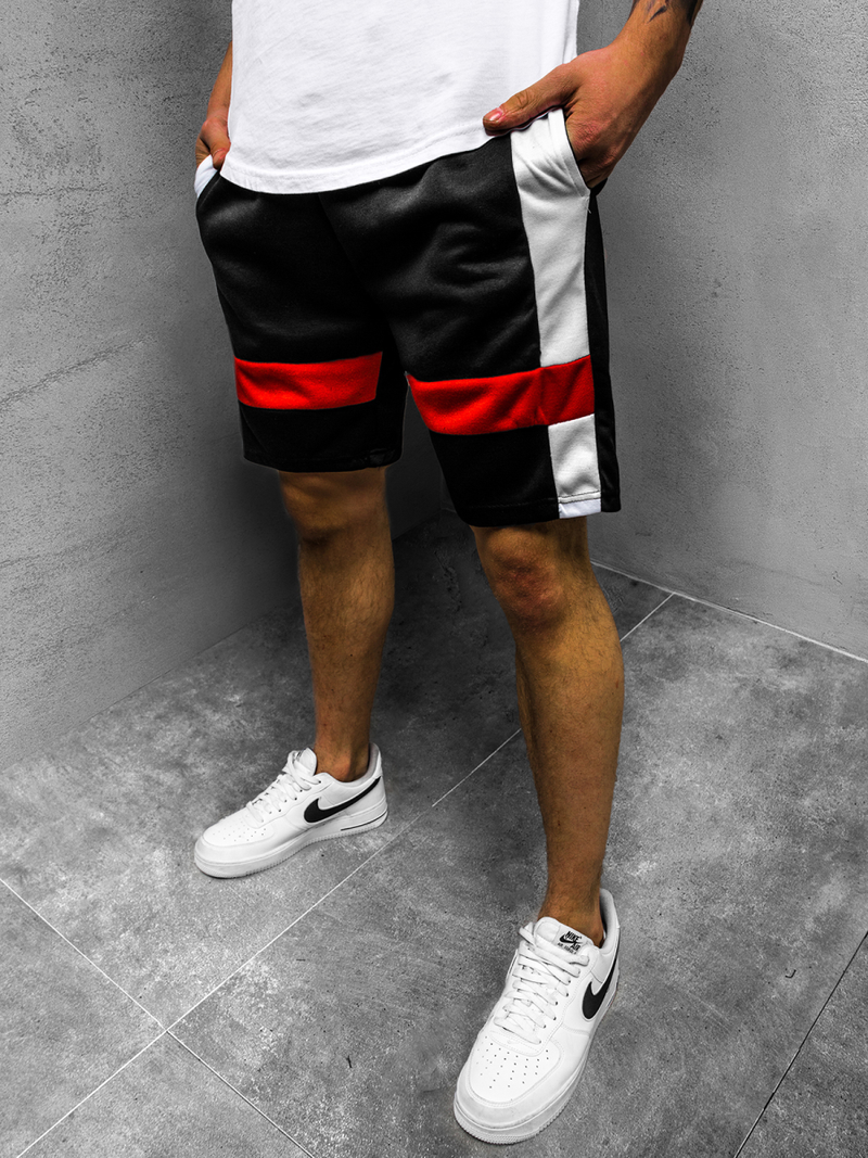 Spodenki dresowe męskie czarne OZONEE JS/81012Z