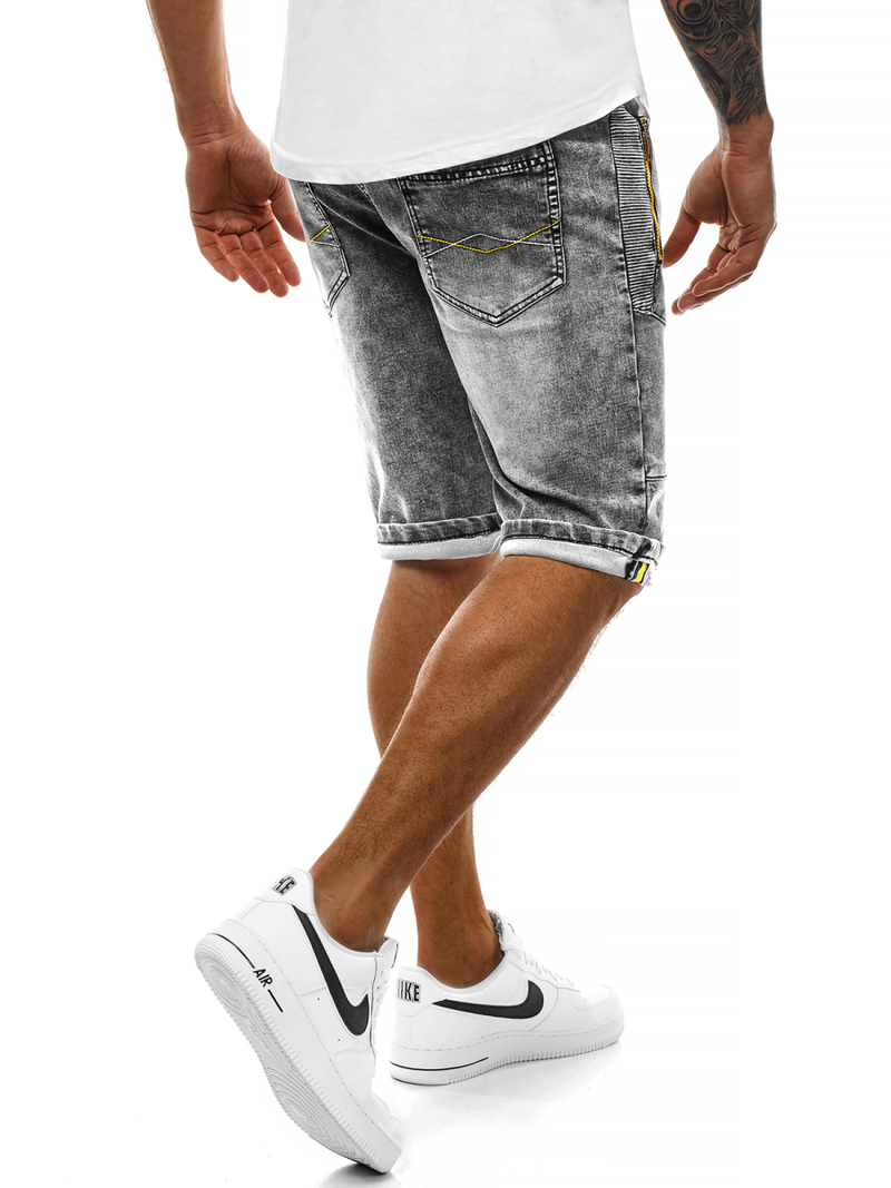 Шорти джинсові чоловічі Темно-сірі OZONEE RF/HY348