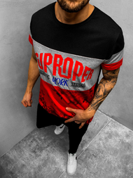 T-Shirt męski czarny OZONEE JS/KS1974Z