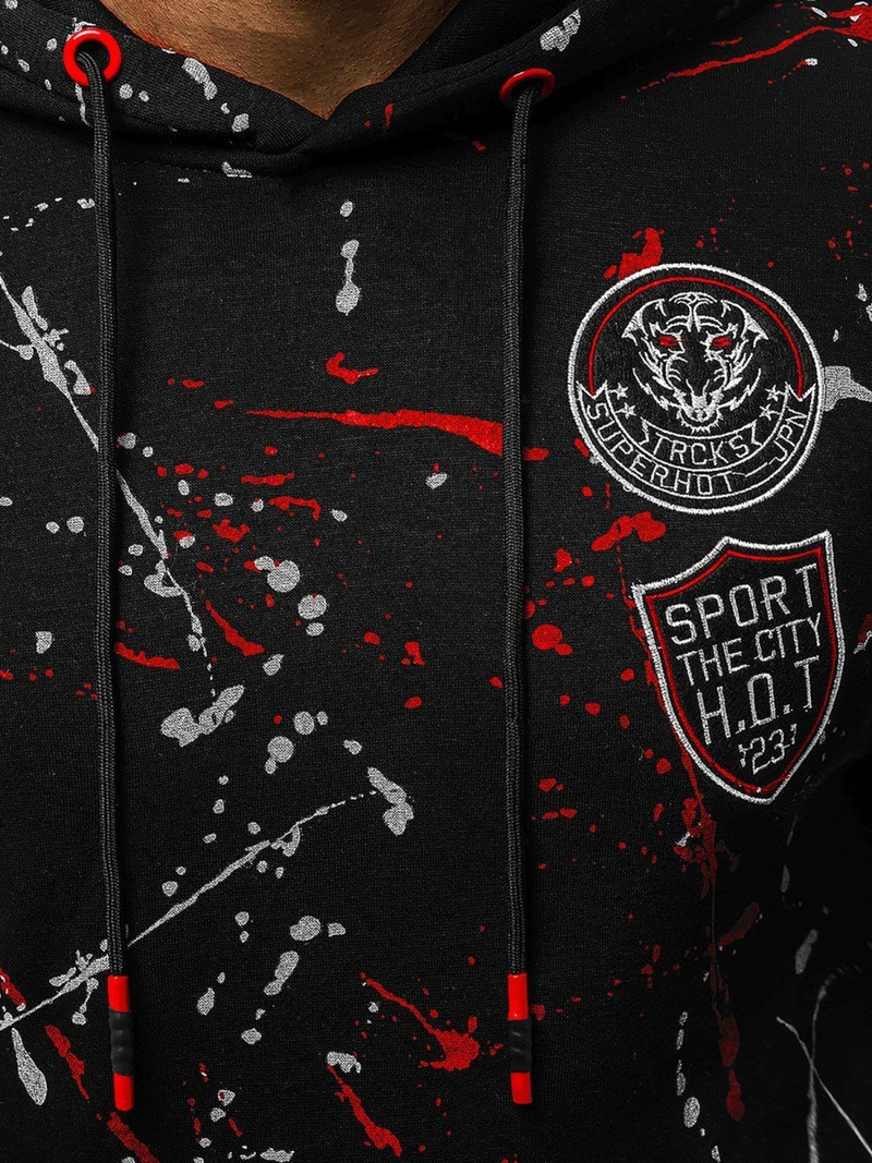 Bluza męska czarna OZONEE JS/DD275Z