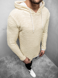 Bluza męska z kapturem beżowa OZONEE O/1252Z