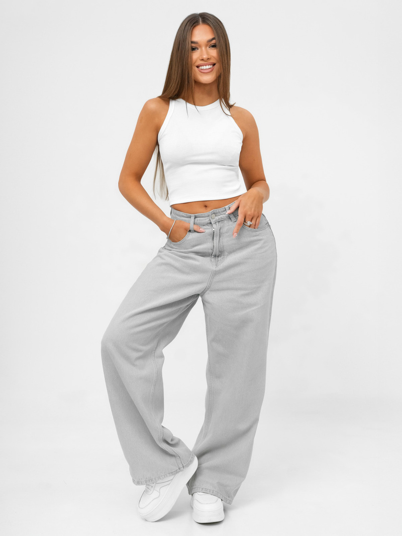 Top damski na ramiączkach biały OZONEE JS/96T665/1