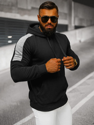 Bluza z kapturem męska czarna OZONEE JS/8B1311/3