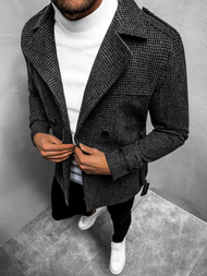 Пальто чоловіче Темно-сіро-Чорний OZONEE O/5627