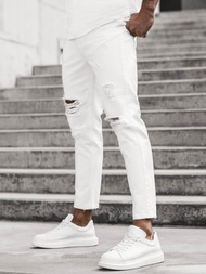 Spodnie jeansowe męskie białe OZONEE B/55082