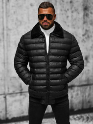 Kurtka męska pikowana czarna OZONEE JS/31M5012