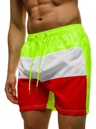 Spodenki kąpielowe męskie żółto-neonowe OZONEE ST027