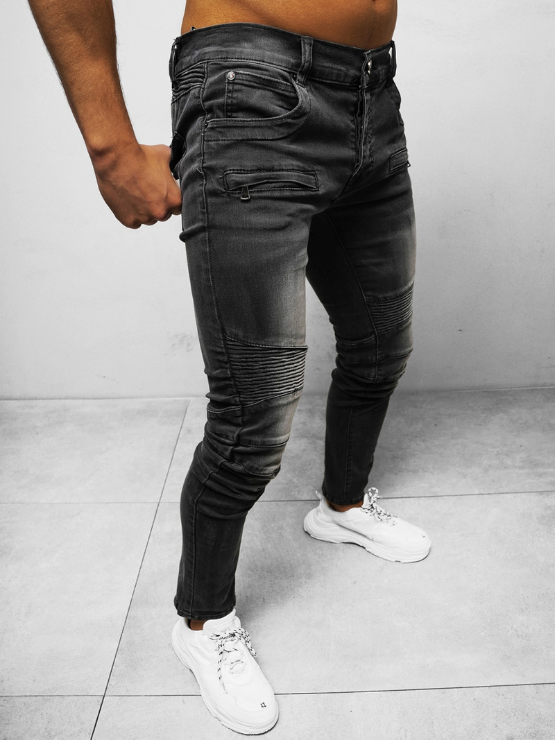 Spodnie jeansowe męskie szare OZONEE NB/MP0029G