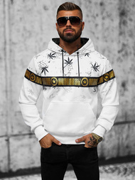 Bluza z kapturem męska biała OZONEE O/HM638Z