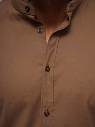 Koszula męska brązowa OZONEE O/V104