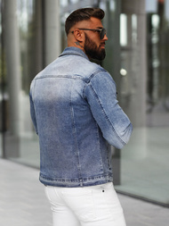 Чоловіча джинсова куртка cиня OZONEE NB/MJ522B