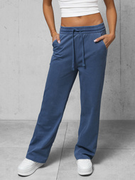 Spodnie jeansowe damskie wide leg niebieskie OZONEE O/330098