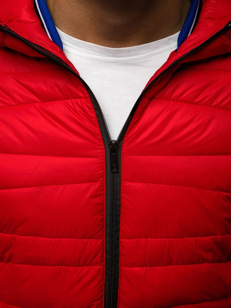 Kurtka męska przejściowa czerwona OZONEE JB/JP1139