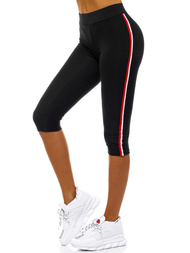 Legginsy krótkie damskie czarne OZONEE JS/1037/B1