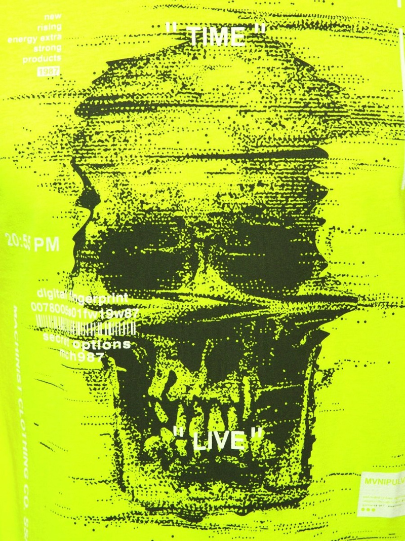 T-Shirt bez rękawów męski żółto-neonowy OZONEE MACH/M1212