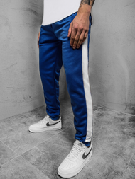 Spodnie dresowe męskie niebiesko-białe OZONEE JS/JZ11005Z