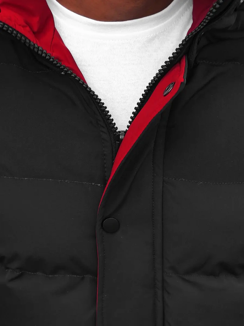 Kurtka zimowa męska pikowana czarna OZONEE JS/M8103