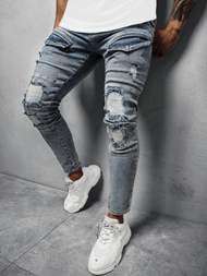 Spodnie jeansowe męskie jasno-niebieskie OZONEE DR/K139/22Z