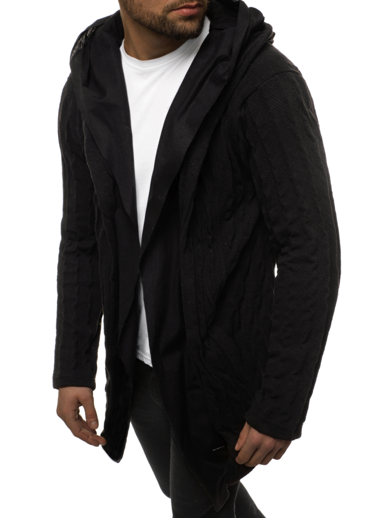 Bluza z kapturem męska czarna OZONEE MACH/2138