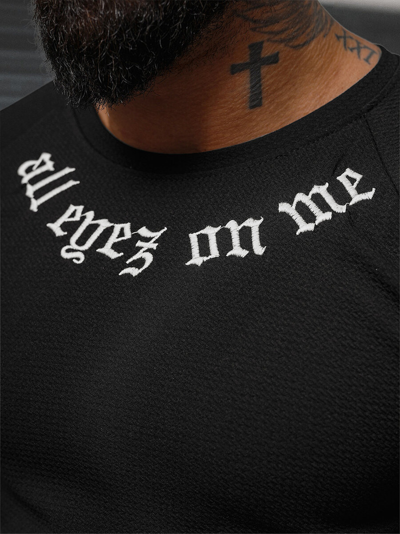 T-shirt męski czarny OZONEE O/T7256