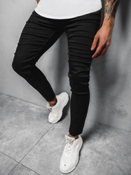 Spodnie jeansowe męskie czarne OZONEE DP/699