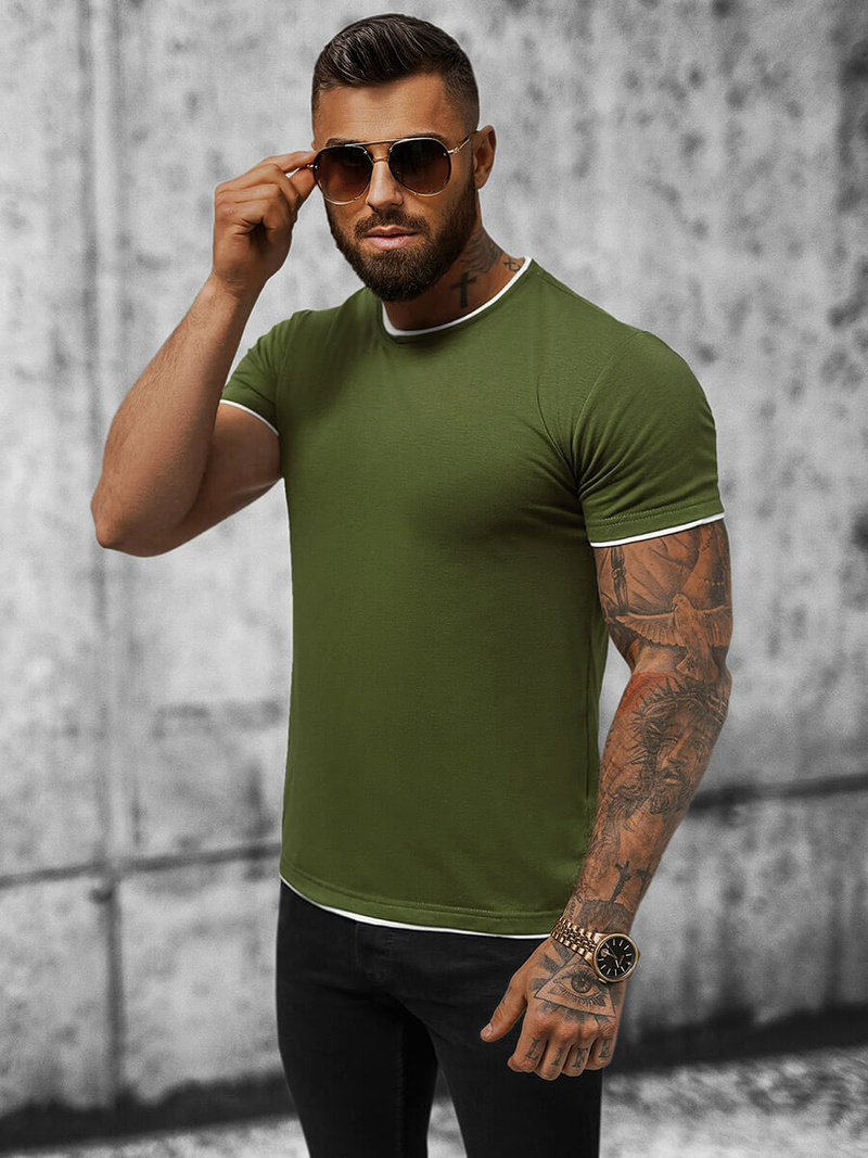 Футболка чоловіча Зелений OZONEE JS/8T227/29