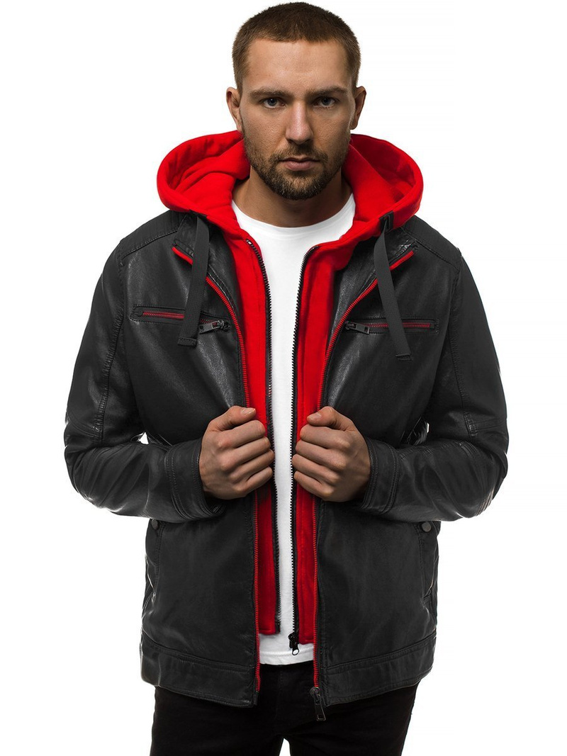 Куртка чоловіча Чорно-Червона OZONEE N/6129Z