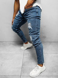 Spodnie jeansowe męskie niebieskie OZONEE E/1254SP