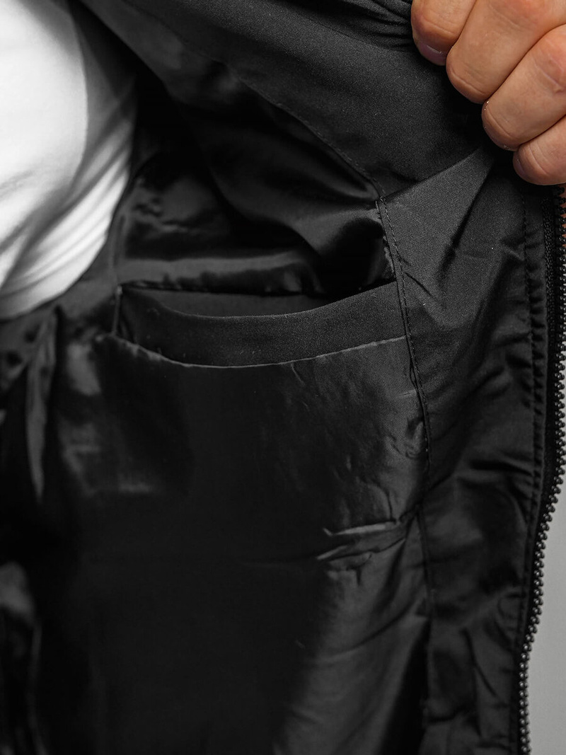 Kurtka męska bomberka czarna OZONEE JS/84M3037/392