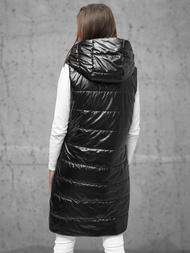 Стьобаний жіночий жилет чорний OZONEE JS/16M9117/392Z