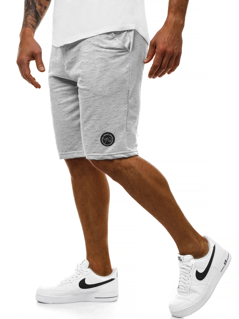 Spodenki sportowe męskie szare OZONEE MAD/2923