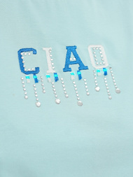 T-shirt damski jasno-niebieski OZONEE JS/RJ77542