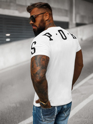 T-shirt męski biały OZONEE O/8T1260/1