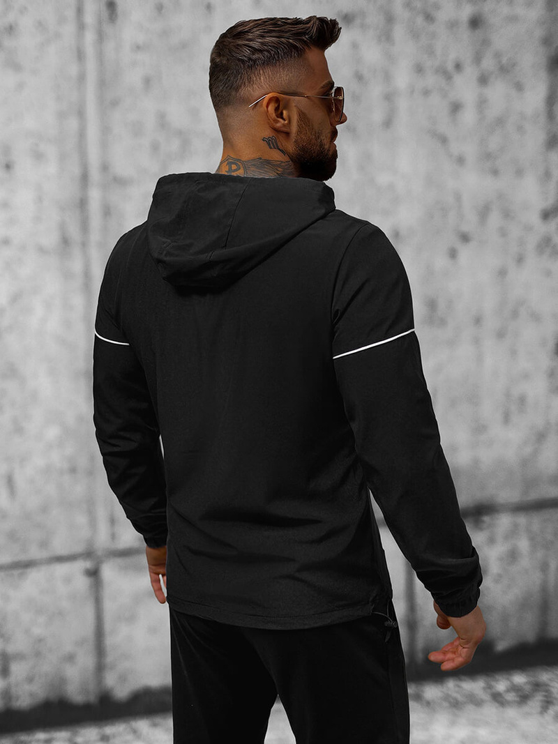 Kurtka przejściowa męska czarna OZONEE JS/M10300