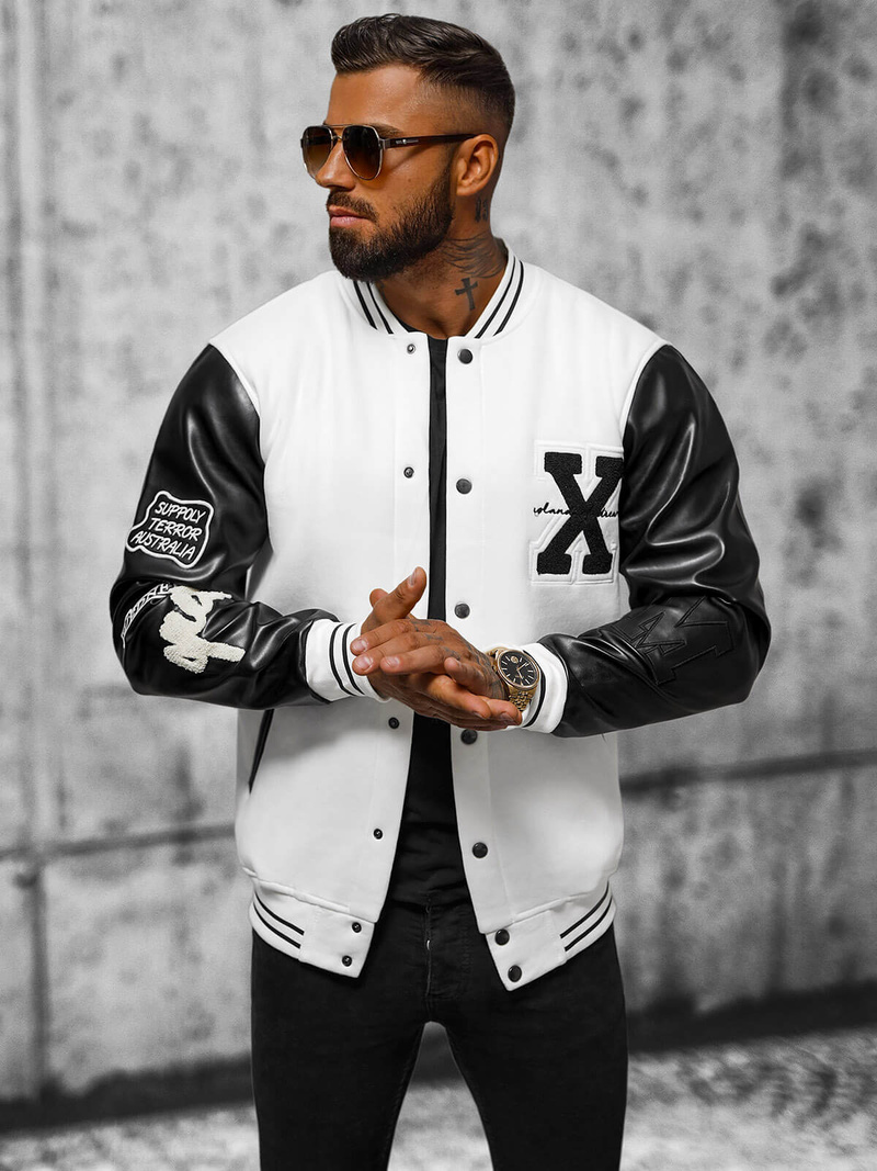 Толстовка чоловіча біла OZONEE O/TB9114