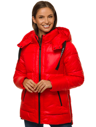 Kurtka zimowa damska czerwona OZONEE O/M1552/4