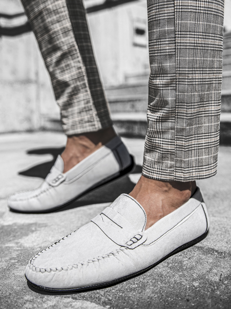 Buty męskie slip on jasno-szare t/125