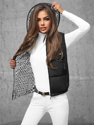 Стьобаний жіночий жилет Чорна OZONEE JS/16M9091/392Z