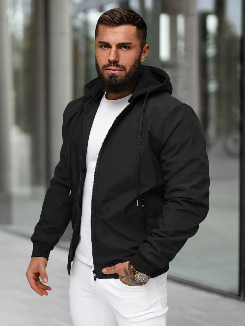 Куртка чоловіча чорна OZONEE JS/62M9502/392