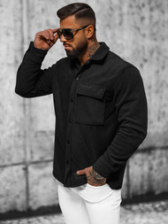 Класична сорочка чоловіча чорна OZONEE O/GOM23040