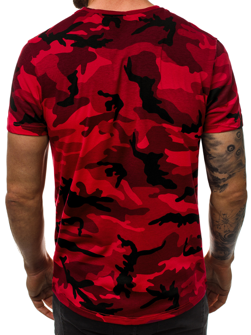 T-Shirt męski czerwony OZONEE JS/S807