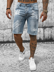 Spodenki męskie jeansowe niebieskie OZONEE NB/MP0259BC