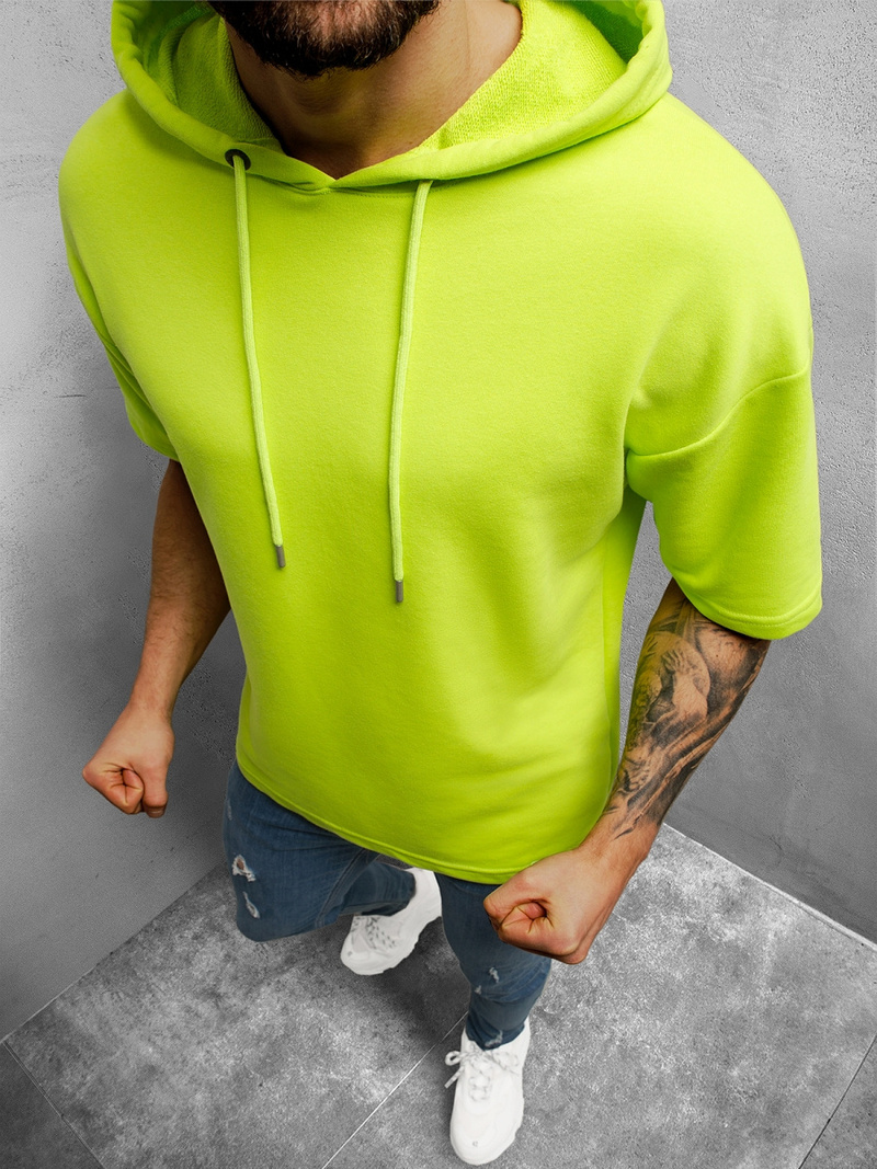 Bluza z kapturem męska seledynowa OZONEE B/20402009Z