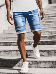 Spodenki męskie jeansowe niebieskie OZONEE RF/HY337