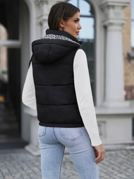 Kamizelka damska pikowana czarna OZONEE JS/16M9091/392