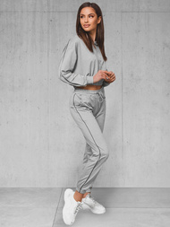 Komplet dresowy dwuczęściowy damski szary OZONEE O/HW251213B